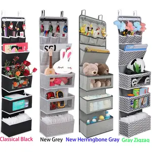 All-IN-ONE Over the Door Organizer, Super Behind the Door Storage Organizer with Door Rack and Large Clear Windows, Wall File Organizer, Hanging Organizer
