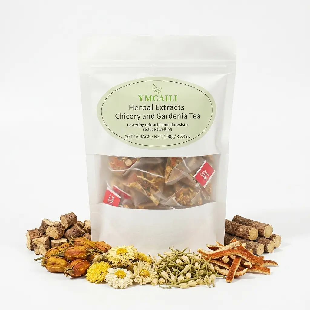 Chrysanthemum & Gardenia Herbal Tea Bags – Caffeine Free Botanical Tea Blend with Honeysuckle, Chicory & Citrus Peel, 20 Individually Wrapped Sachets