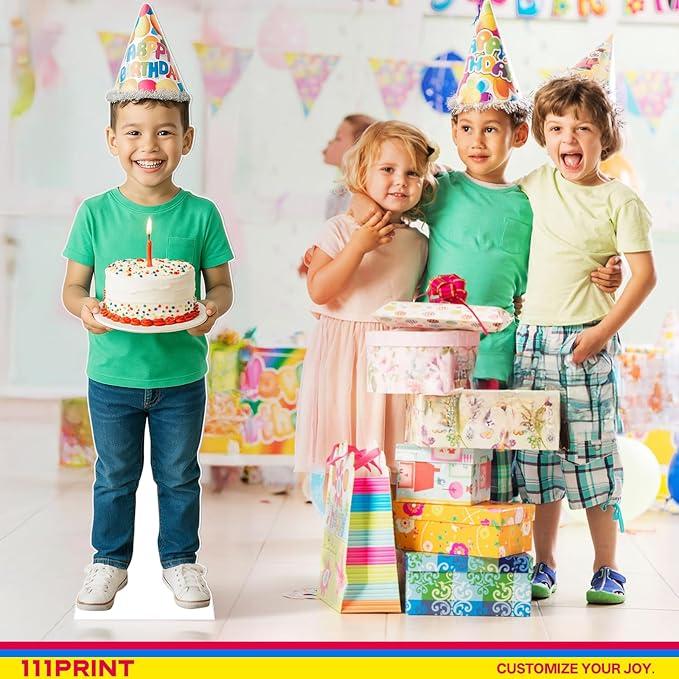 Custom Life Size Cardboard Cutout, Personalized Photo Standup, High Resolution Print, Decor for Weddings, Birthdays, Graduations & Events, 1-8 FT to Choose, Upload Your Photo Decoration Water Proof Water Proof