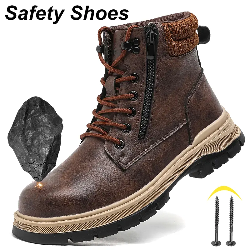 Protective shoes Steel Toe Safety Shoes Men Anti-puncture Work Shoes Industrial Shoes Indestructible Roofing Shoes construction shoe