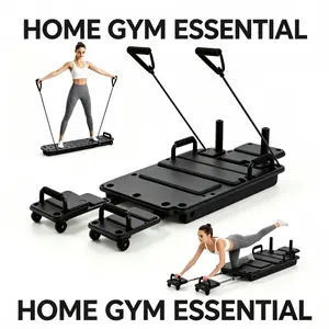 Pilates reformer, multifunctional portable Pilates reformer set, Pilates reformer, home gym Pilates set, fitness, exercise, core equipment for abdominal muscle training extension machine