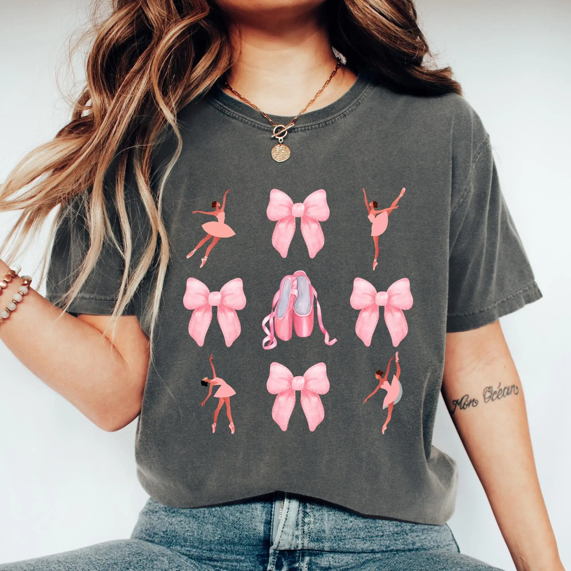 Comfort Colors Coquette Ballerina Shirt, Ballerina Gift, Dance Mom Shirt, Gift for Dancers, Aesthetic Ballerina Shirt, Ballet Lover Tee