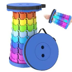 Upgraded Collapsible Stool,Portable Stools,Telescoping Stool, Max Load Capacity 450lbs,Suitable for Outdoor Picnic Camping Gardening Fishing Hiking BBQ Multi Purpose Foldable Practical Seating Solution Compact And Lightweight