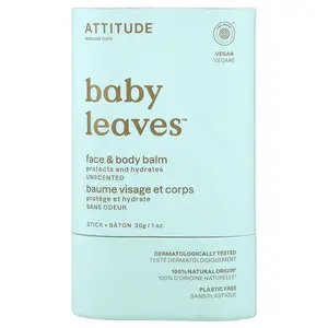 ATTITUDE Baby Leaves™, Face & Body Balm, Unscented, 1 oz. (30 g)