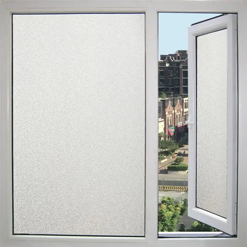 Frosted Glass Film, 1 Roll Self Adhesive Bathroom Window Film, Privacy Window Sticker, Window Film for Home Bathroom, Home Decor Supplies