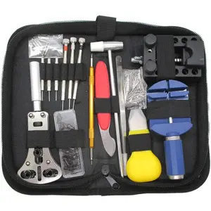 Watch Repair Kit (147 Pieces) - Professional Service Set with Carry Case & User Manual - Battery, Band, Strap, Link Pin, Spring Bar, Back Remover & Replacement