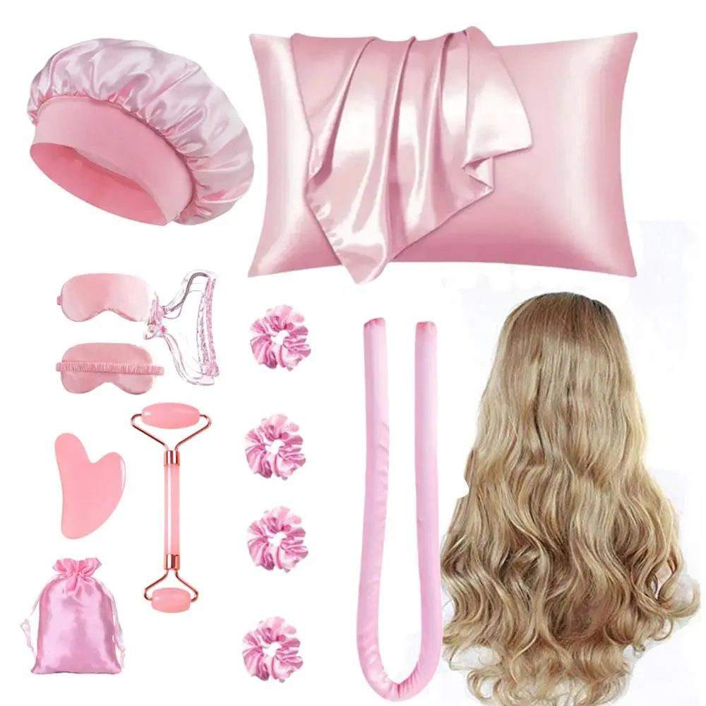 12-Piece Lazy Sleep No-Heat Curling Set, Heatless Hair Curler, Heatless Curling Rod, for Big Waves, Overnight Styling Tool, No Damage, Easy to Use, Perfect for Effortless Curls, Heatless Styling Tools