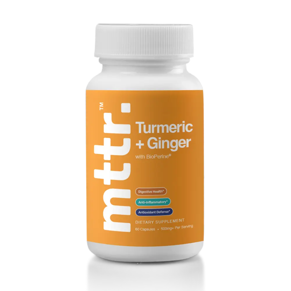 mttr Turmeric + Ginger with BioPerine Organic Extract for Anti-Inflammatory Joint Health & Digestive Support 60 Capsules