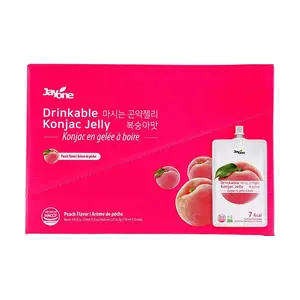 JAYONE Korean Low-Calorie Konjac Jelly Peach Flavor - 150ml x 10 Packs | 0 Fat, 0 Sugar, Only 7 Kcal per Pack!