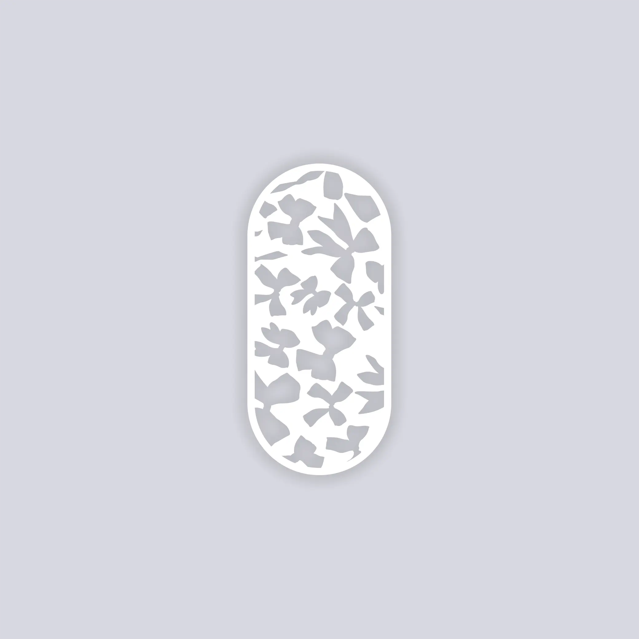 Bows Rounded Rectangle Face Clay Stencil