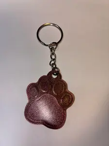 3D Printed Paw Print Keychain - Unique Design, Durable Material, Perfect for Pet Lovers