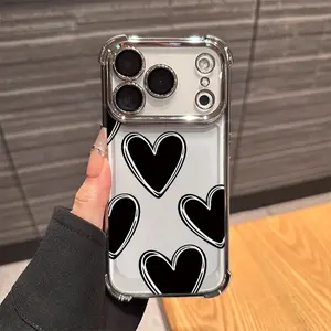 Fashion Love Phone Case TPU for iPhone17AIR 17PRO 16PRO 15PRO MAX  14 PLUS 13PRO 12 11PRO XS MAX X XR Samsung Galaxy S25 Ultra S24 S23 S22 Plus