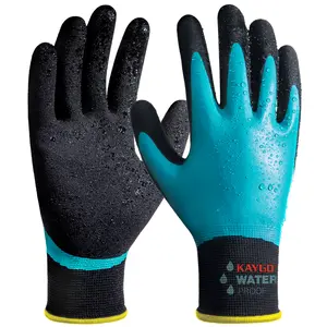 KAYGO KG150 Waterproof Work Gloves, Non-Slip Rubber Coated Gloves for Men and Women, Ideal for Gardening, Outdoor, and Construction Work
