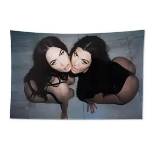 Customize Tapestrys M. Fox & K.K  3x5 Ft Flag Tapestry with Durable Polyester Multicolor Duck Pattern 4 Brass Grommets Easy Hanging for Bedroom Living Room Decor Modern