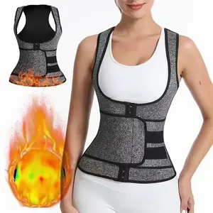 Women's Sporty Waist Trainer Vest, Adjustable Shapewear, Compression Body Shaper, Tight-Fitting Compression Belt with Buckle Design