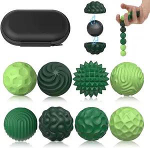 8-Pack Silicone Fidget Balls Set - Stress Relief &Anxiety Toys For Adults Kids - Soft Elastic SensoryFidget Toys - Quiet Office/Classroom Desk Toys -Assorted Colors (Great Gift For ADHD & Focus)Summervibes