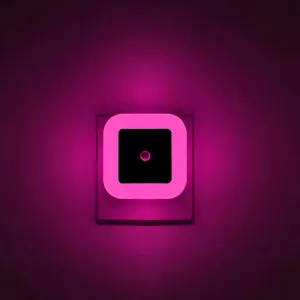 [Pack of 2] Pink LED Night Lights, Plug into Wall Lights with Light Sensor - Suitable for Bedroom, Bathroom, Girls and 's Room