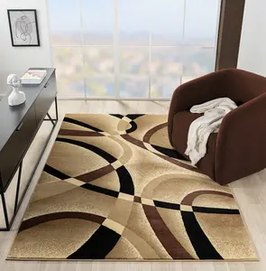 Sam's Rugs Ultra Soft Area Rug - Modern Abstract Design for Indoor Living Room & Bedroom - Stain Resistant, Easy to Clean