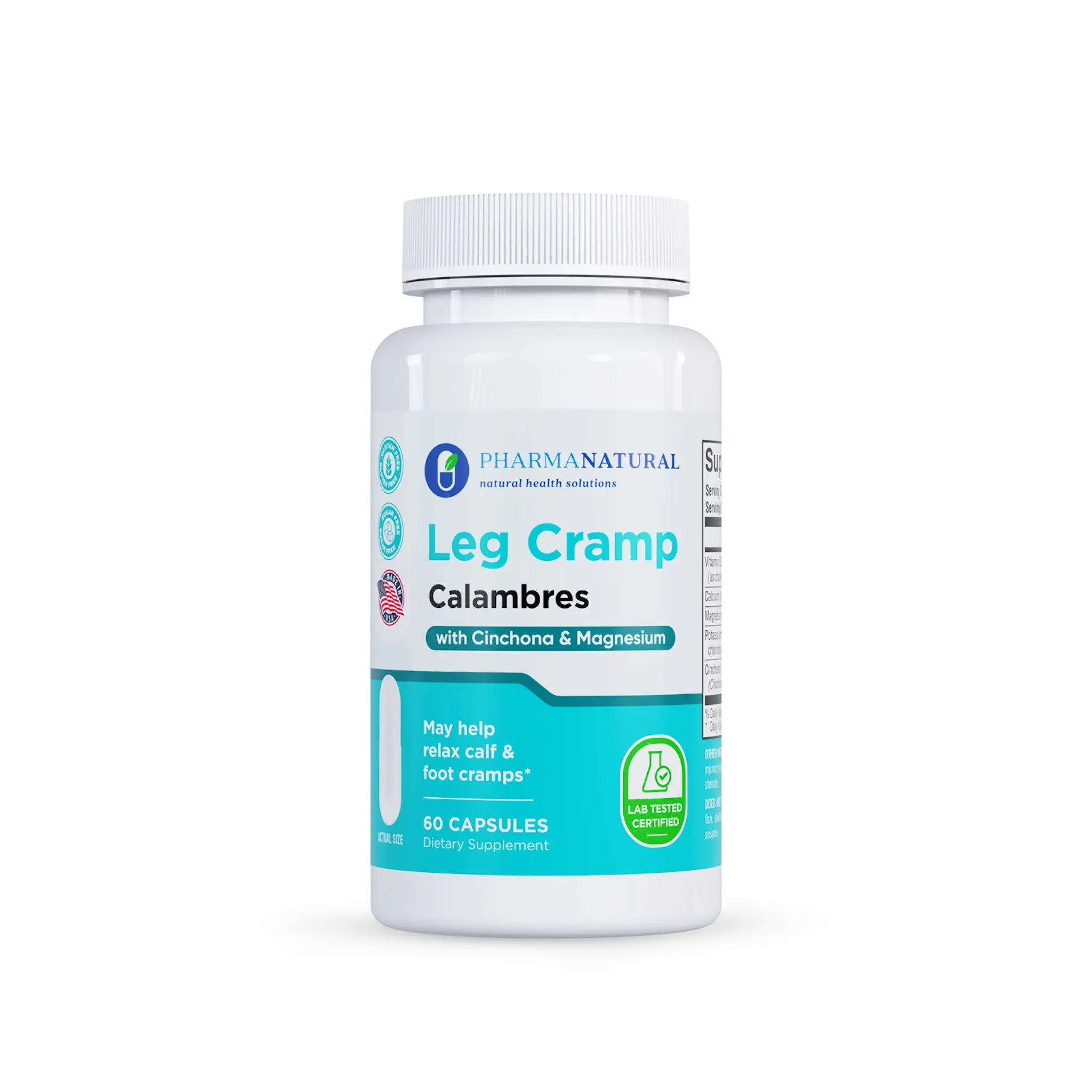 Leg Cramp – Cinchona & Magnesium Formula – 60 Capsules