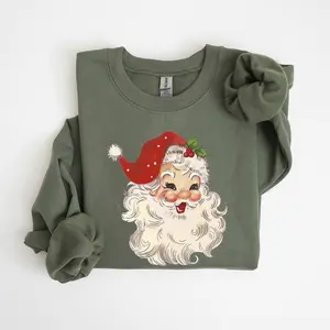 Retro Santa Sweatshirt Vintage Christmas Holiday Unisex