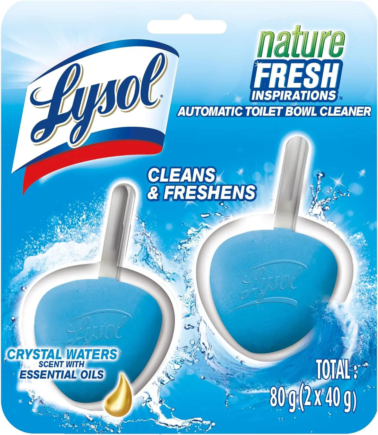 Shop Lysol Atlantic Fresh Scent Automatic In-The-Bowl Toilet Bowl Cleaner