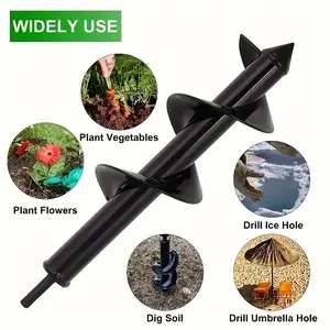Garden Drill Bit for Planting, Electric Drill Accessory for Flower Beds and Vegetable Gardening, Soil-Loosening Hole Drilling Tool