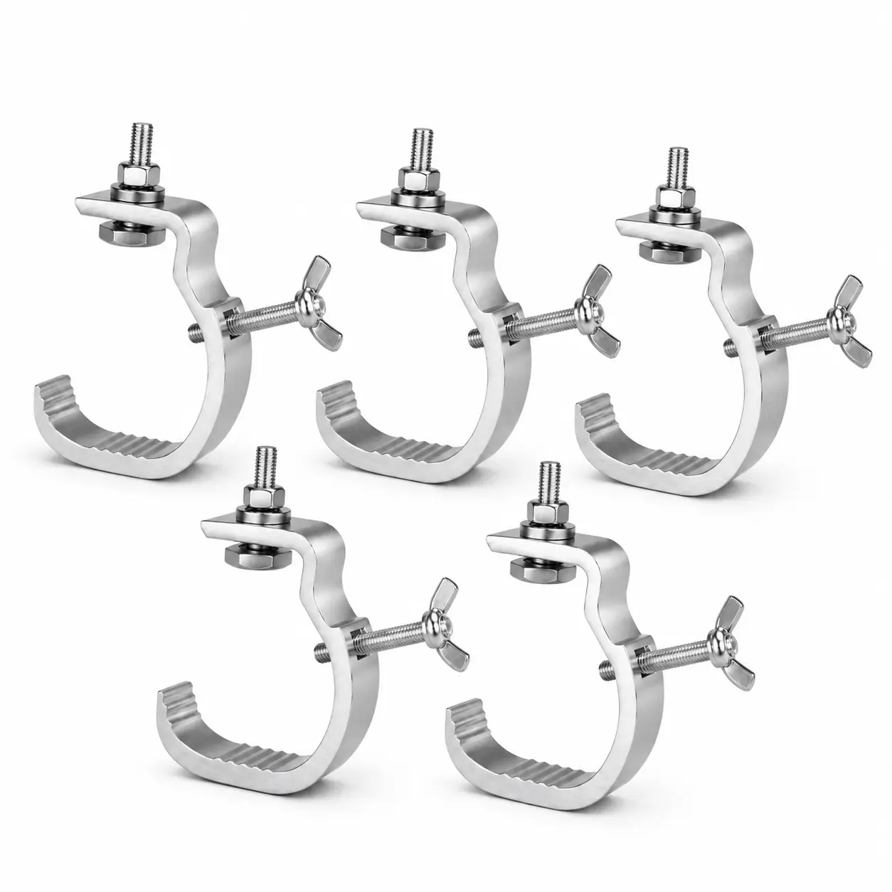 2PCS/5PCS Steel DJ Light Clamp Set, Heavy Duty Truss Mount Hook with Adjustable Screw, Universal Stage Lighting Bracket for Moving Head Lights and Par Lights