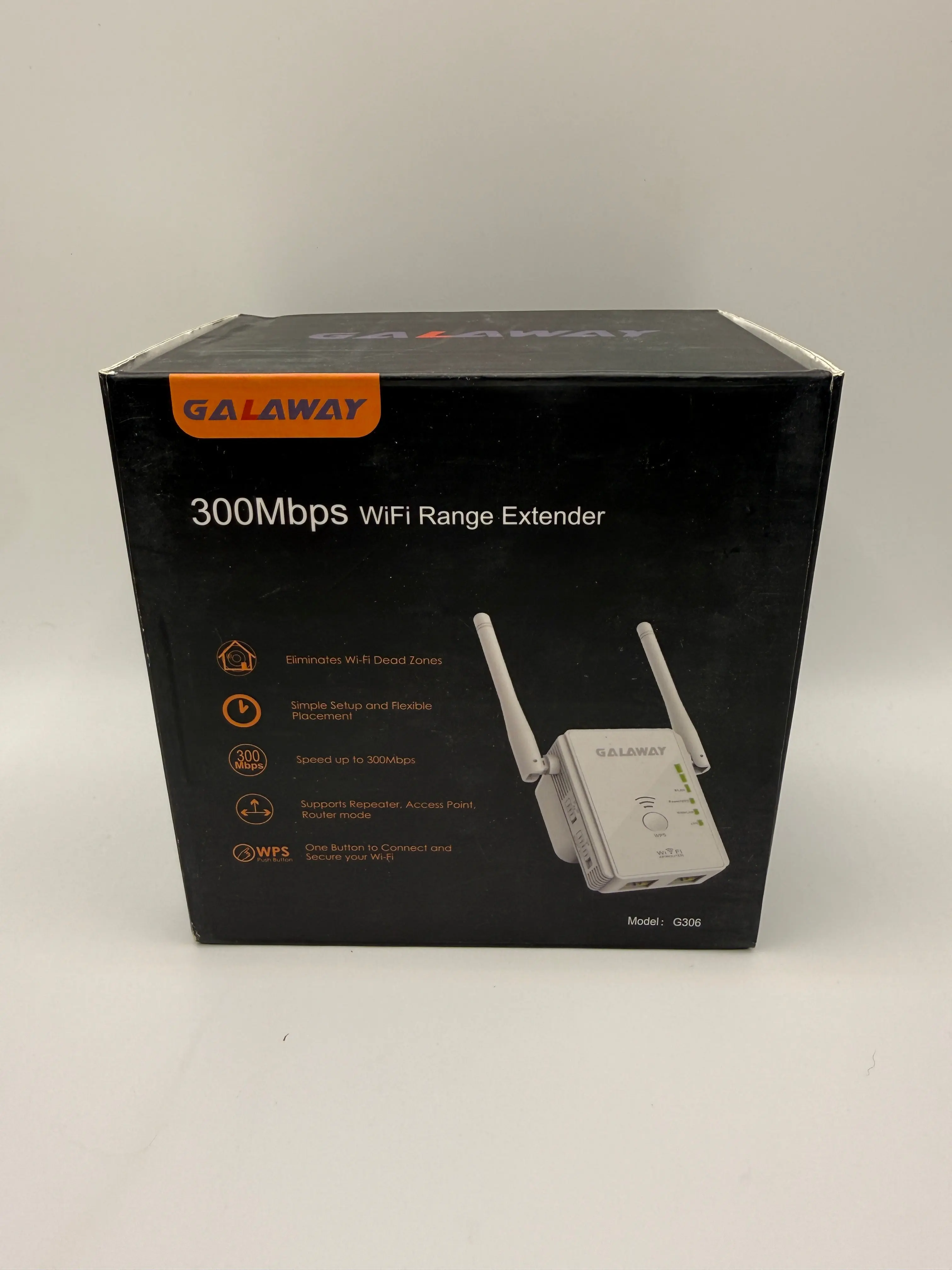 GALAWAY 300Mbps WiFi Range Extender Model G306