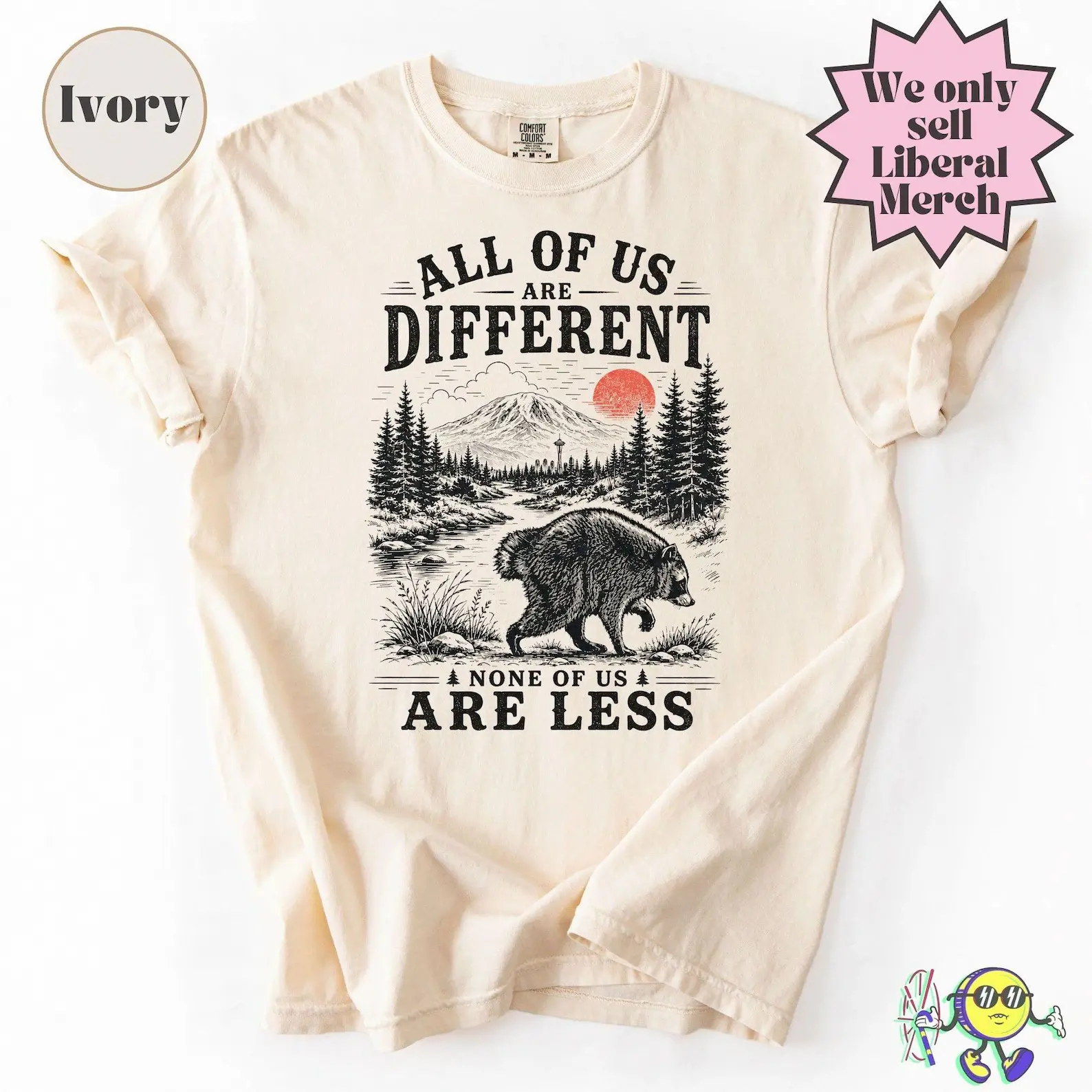 Comfort Colors Jimothy Shirt, Jimothy Seattle Raccoon Tee, All of us are Different  shirt, Disability Neurodiversity Pride shirt, Funny Round King Tee