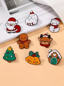 Festive Zinc Alloy Christmas Pins - Perfect for Parties And Gifts - No Enamel