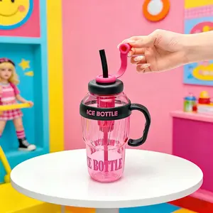 High-Value New Premium Water Bottle Hydration Tumbler Suitable for Travel Home School Sports, Food Grade PP Material Includes Straw and Lid