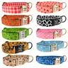 Boop Town Dog Collars - Aesthetic Soft Cotton, Anti-Hair Matting, Durable Nylon Core, Quick Release Metal Buckle - Adjustable Sizes for XS, Small, Medium, Large, XL Dogs