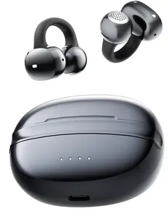 NEOQOQO A50 Clip-On Open-Ear Earbuds, bluetooth 6.0，Up to 48H Playtime (8H/single charge), 5.3g, IPX5, Clear Calls, Multipoint, Quick Charge， Smart Touch Control Wireless Earbuds