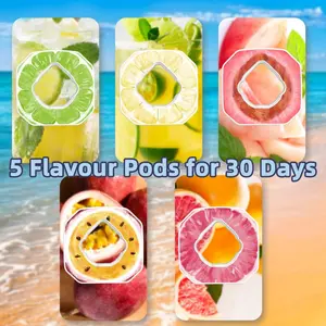 Flavored capsules  fragrant floral and fruity flavors that enhance the taste of beverages, making even plain water more delicious.