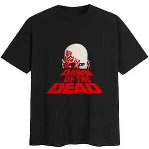 Dawn Of The Dead Horror Black Tee, Movie Graphic Tee, Gift For Fan Cotton Men Casual T-Shirt