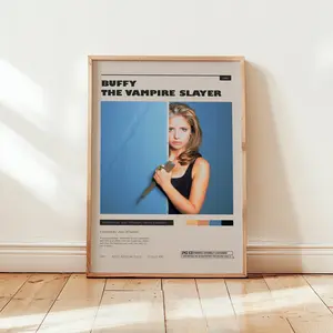Buffy The Vampire Slayer Poster, Buffy Summers Wall Art, Minimalist Wall Decor, Gift for Fans