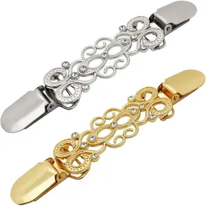 Cardigan Sweater Collar Clips Fit Dress Cinch Clip Antiqued Shawl Clip,Stylish Clothes Clip Adjusts The Fit of Your Garments