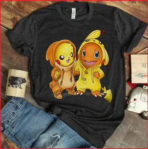 3D Anime Pokemon Pikachu Hitokage Friends  Fandom  Tshirt T-shirts, Crewnecks, Hoodies – Gifts Suitable for Anyone