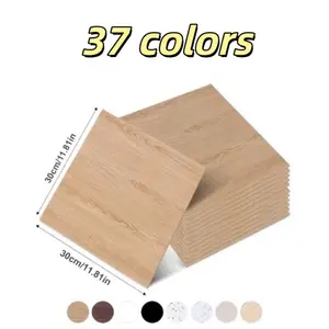 Waterproof PVC Self-Adhesive Flooring Tiles, Wood Grain Pattern, Non-Slip Bathroom & Kitchen Floor Stickers, Easy Installation Home Decoration