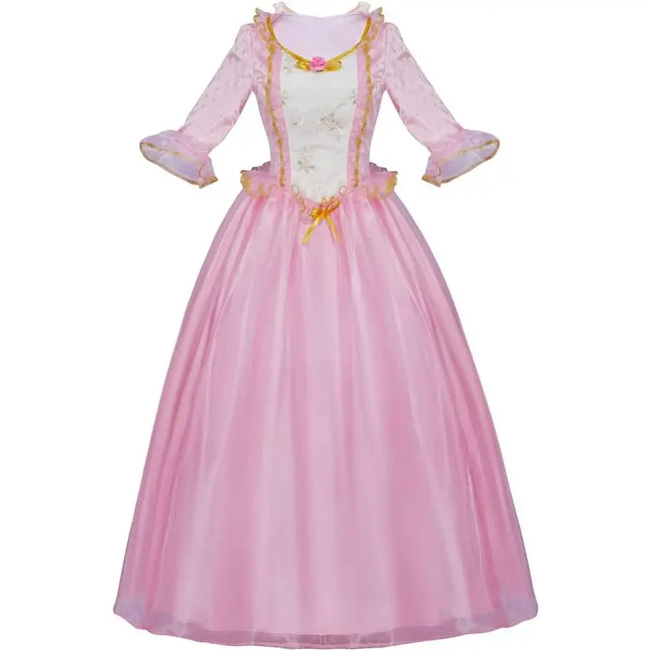 strapless open back dress Deluxe Beauty and the Beast Belle Costume, Princess Belle Dress Cospla –  CoserZ main image 0