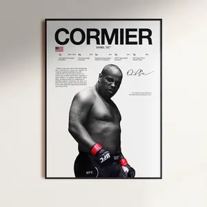 Daniel Cormier Poster, UFC Wall Print, Fighter Poster, Gym Poster, UFC Fan Room Decor, Gift for Him, Champion Poster