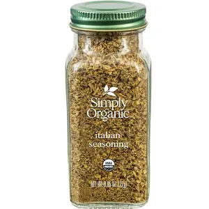 Simply Organic Organic Aromatic Italian Seasoning Spice - 0.95oz 6-Herb Blend (Oregano, Marjoram, Thyme, Rosemary, Basil, Sage), Kosher, Non-GMO, Flavor-Boosting Pasta Sauce & Roasted Vegetable Enhancer