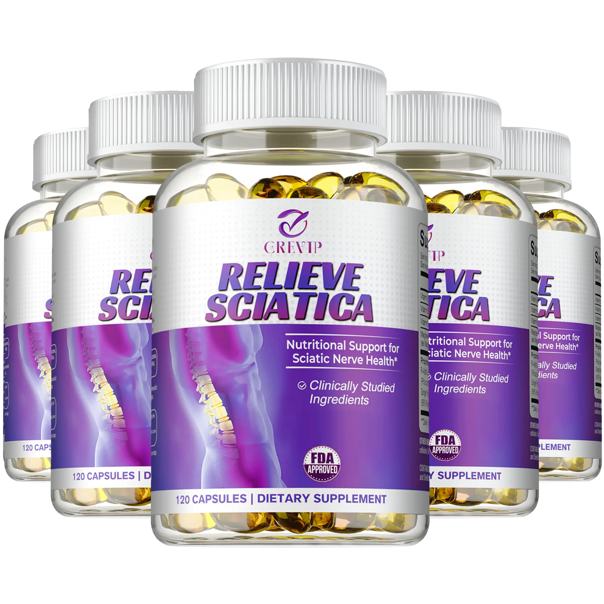 5 bottles of 120 capsules  (great value)