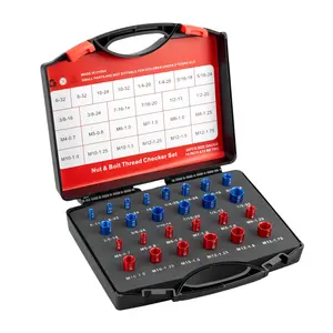 GJANSH 26/44PCS Nut and Bolt Thread Checker - Comprehensive Bolt Size and Thread Gauge Tool, Inch & Metric Sizes, with Handy Tool Box, Excellent for Home Garages and Car Repairs, Snapfixmate, Summervibes