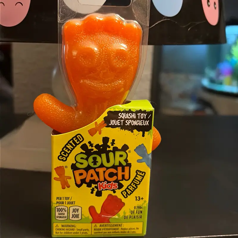 Scented Sour Patch Kids Orange Toy for Ages 3+, Classic Durable Stress Relief Toy, Anxiety Relief Product, Sensory Calming Tool, Sensory Stress Reliever, Engaging Decompression Squeeze Item