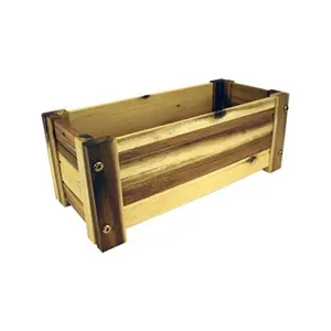 212 MAIN Rectangular Wood Planter, 16x7 in. Rectangle Planter with Rectangular Shape and Wooden Material for Home Improvement, Garden Supplies, Acacia Wood, Pre-Drained