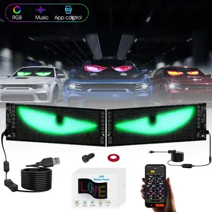 Nexillumi RGB Flexible Matrix Pixel Screen Scrolling Bright Display Sign 5V USB Powered Bluetooth Control for Car Store Attractive LED Digital Signage