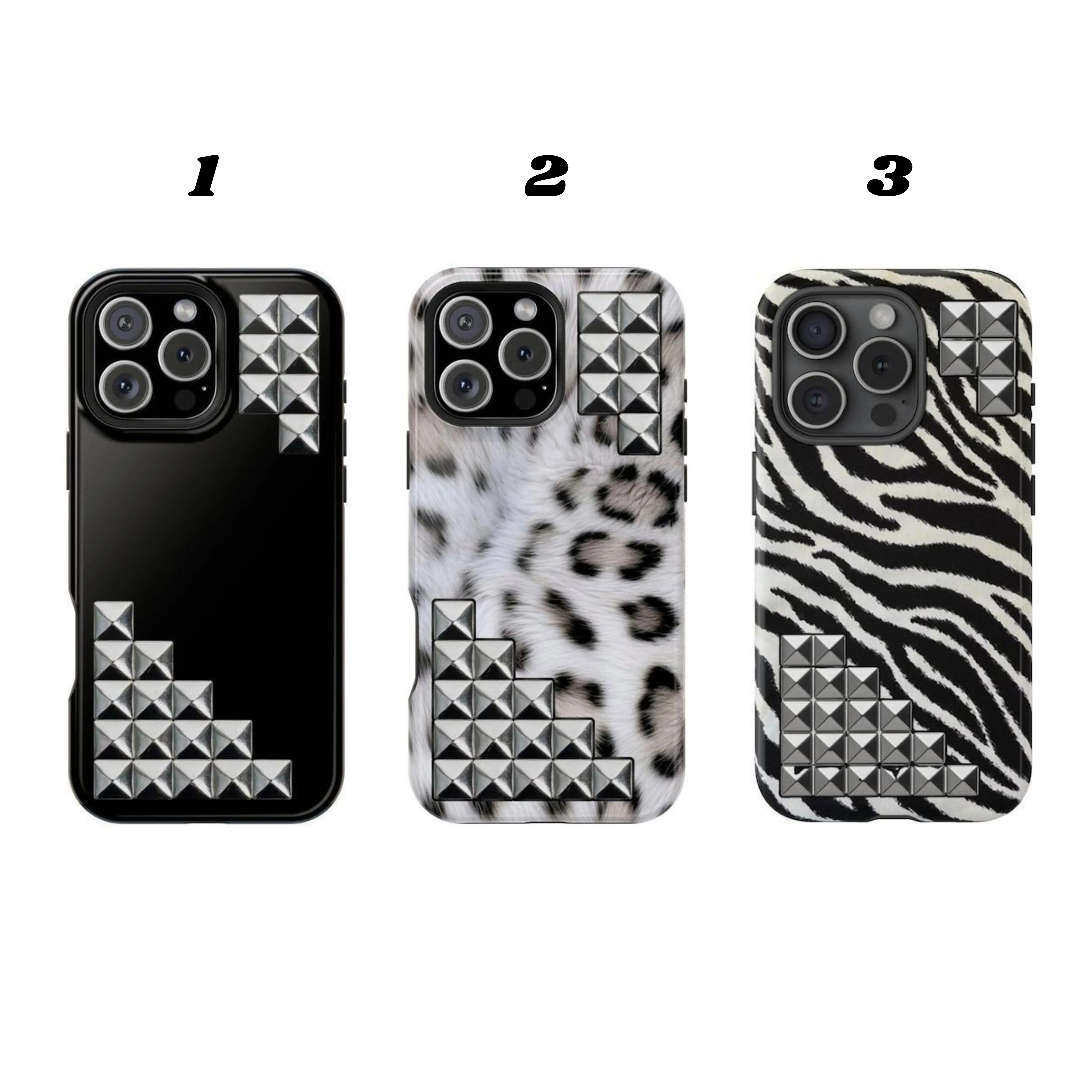 Studded luxe case phone with iPhone 17 promax & More