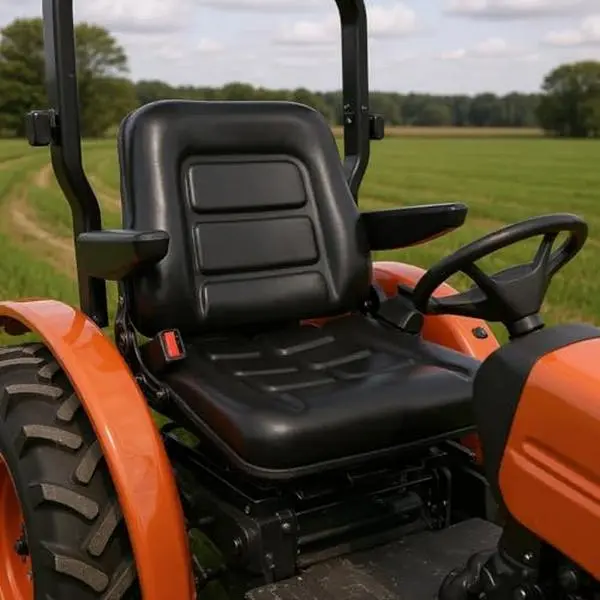 Tractor Seat, Forklift Seat, Universal Replacement, For Lawn Mower, Backhoe, Lawn Tractor, Skid Steer, Lawnmower, Fork Lift, Riding Equipment, Excavator, Skidsteer, Adjustable, With Armrest, Seatbelt