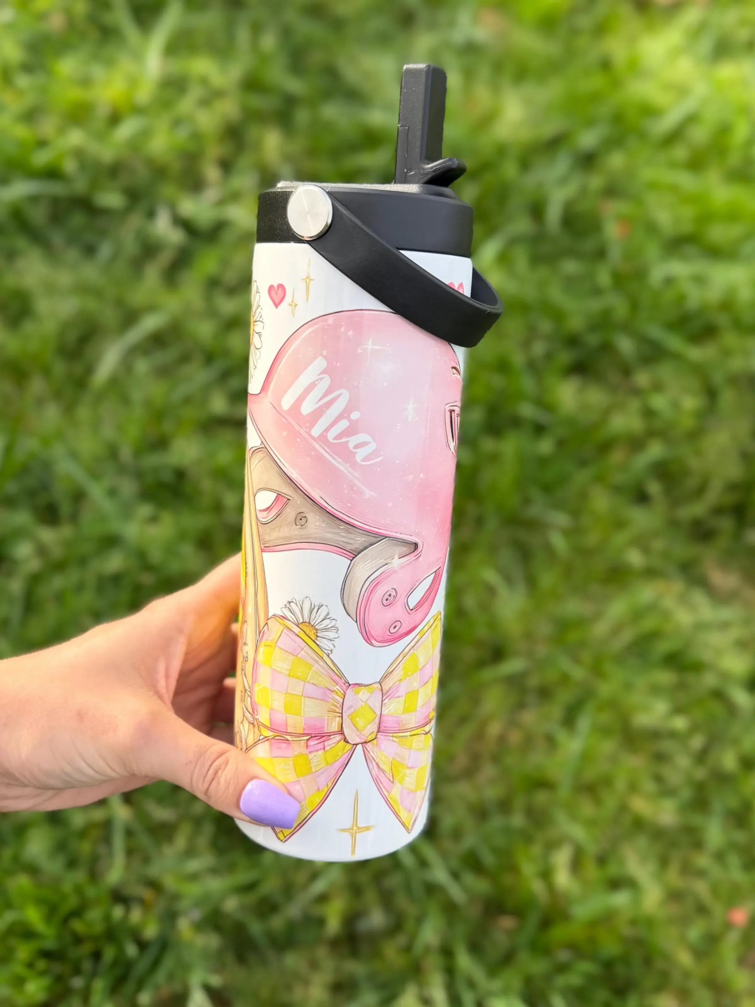 Softball Water Bottle | Insulated Stainless Steel Tumbler | Customizable 20oz Sports Drinkware